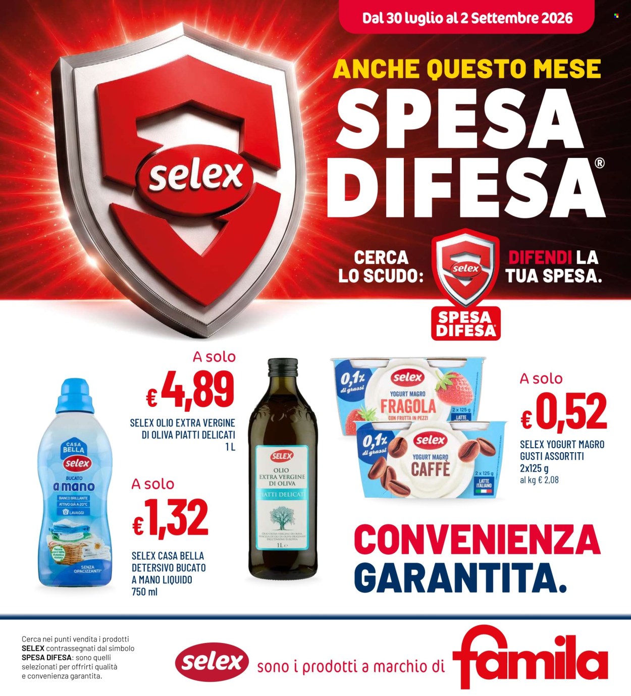 Volantino Famila - 30/7/2026 - 2/9/2026. Pagina 1