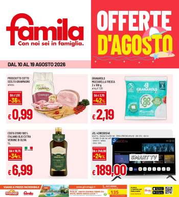 Volantino Famila - 10/8/2026 - 19/8/2026.