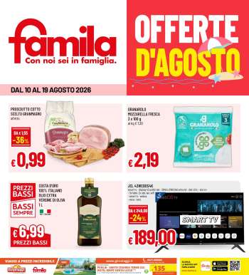 Volantino Famila - 10/8/2026 - 19/8/2026.