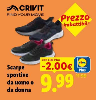 Scarpe sportive da uomo o da donna