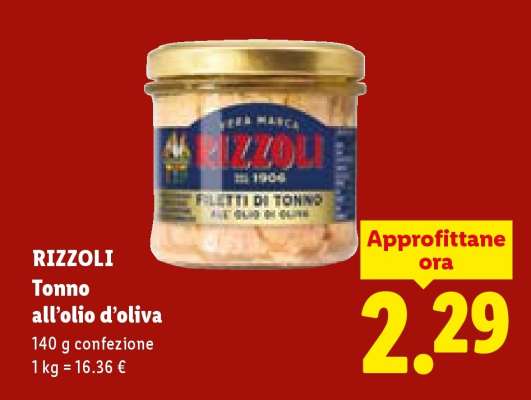RIZZOLI Tonno all’olio d’oliva