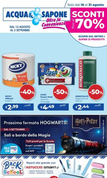Volantino Acqua & Sapone - 16/8/2026 - 31/8/2026.