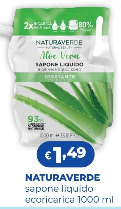 NATURAVERDE sapone liquido ecoricaria 1000 ml