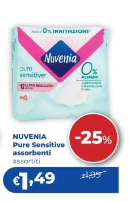 NUVENIA Pure Sensitive assorbenti