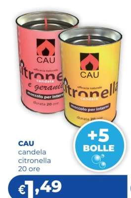 CAU candela citronella 20 ore
