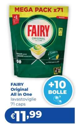 FAIRY Original All in One lavastoviglie 71 caps
