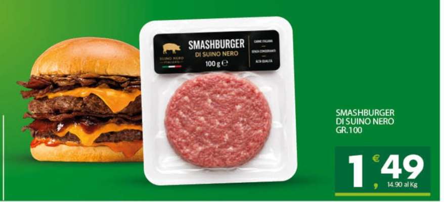 SMASHBURGER DI SUINO NERO GR.100