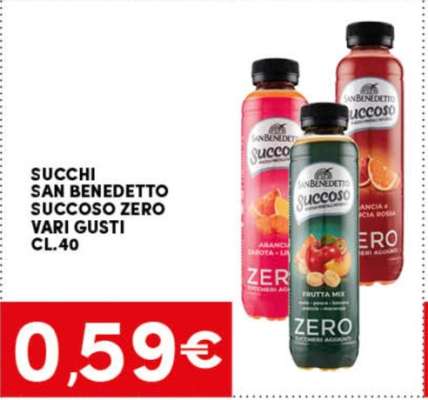 SUCCHI SAN BENEDETTO SUCCOSO ZERO VARI GUSTI CL.40