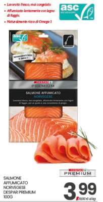 SALMONE AFFUMICATO NORVEGESE DESPAR PREMIUM 100G