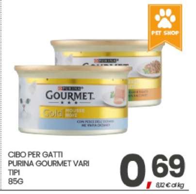 CIBO PER GATTI PURINA GOURMET VARI TIPI