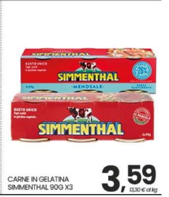 CARNE IN GELATINA SIMMENTHAL 90G X3