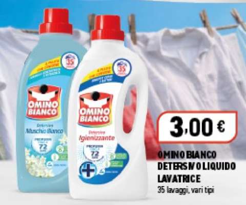 OMINO BIANCO DETERSIVO LIQUIDO LAVATRICE