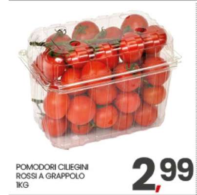 POMODORI CILIEGINI ROSSI A GRAPPOLO