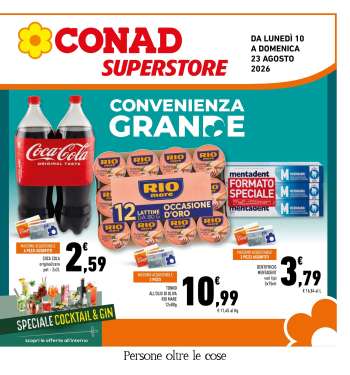 Volantino Conad Superstore - 10/8/2026 - 23/8/2026.