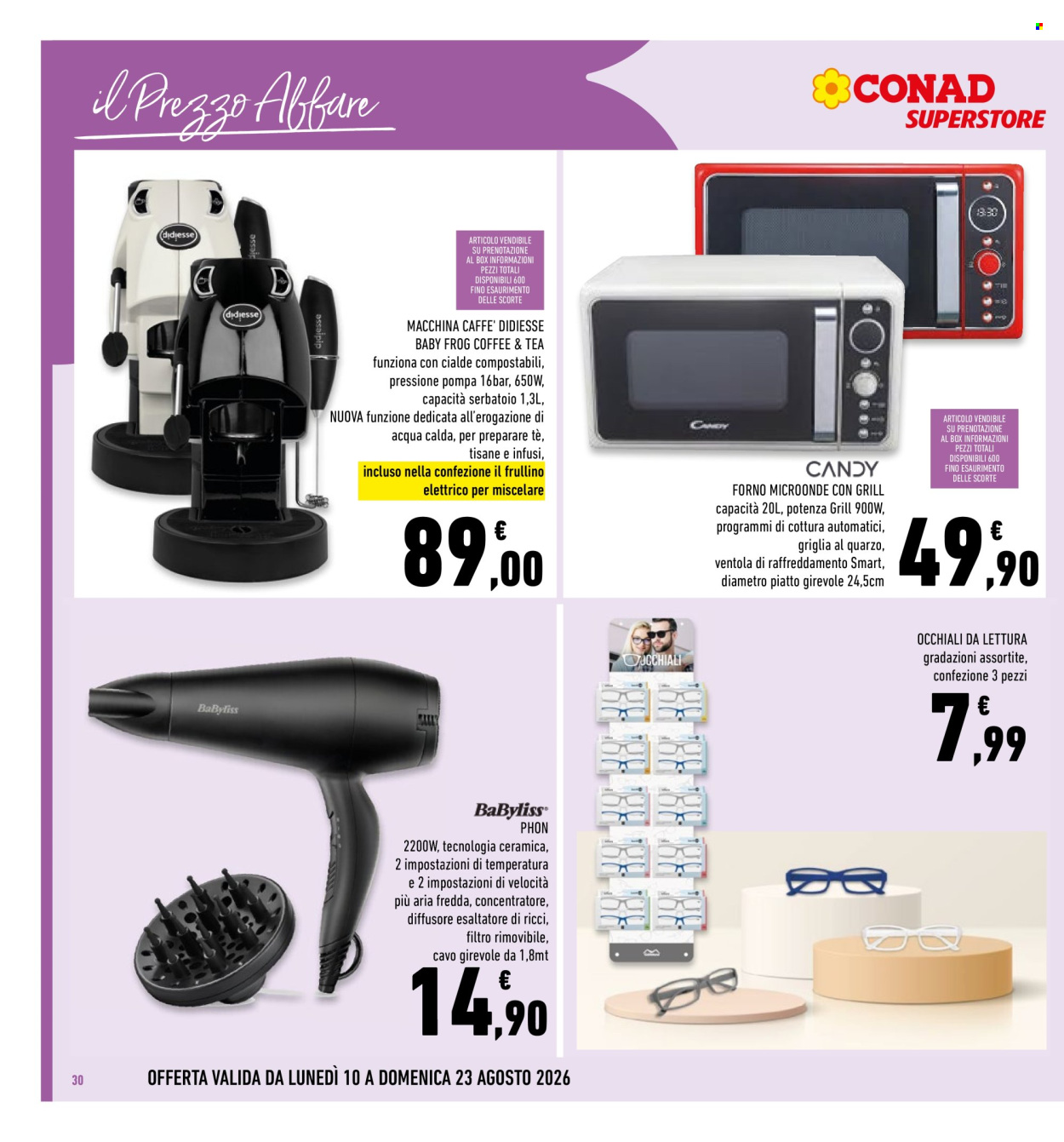 Volantino Conad Superstore - 10/8/2026 - 23/8/2026. Pagina 30