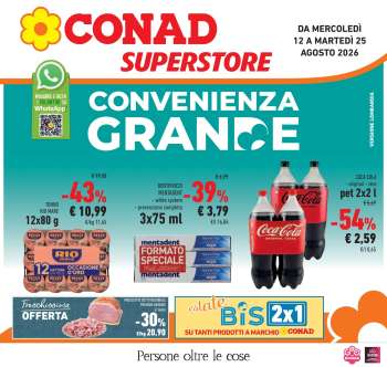 Volantino Conad Superstore - 12/8/2026 - 25/8/2026.