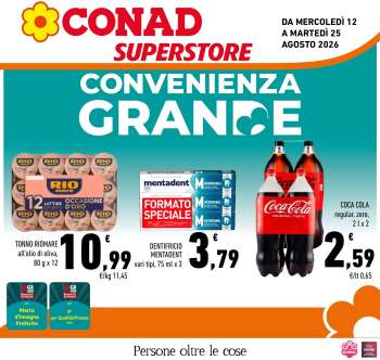 Volantino Conad Superstore - 12/8/2026 - 25/8/2026.