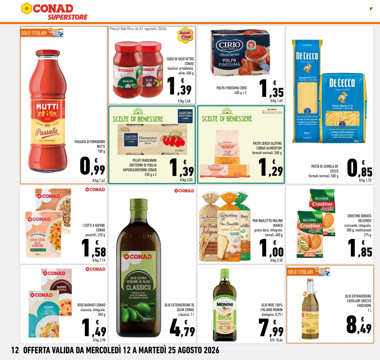 Volantino Conad Superstore - 12/8/2026 - 25/8/2026. Pagina 12