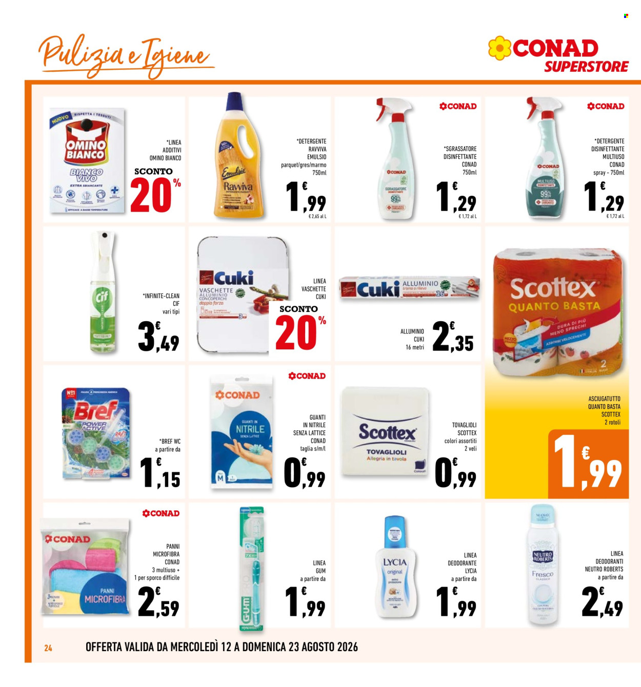 Volantino Conad Superstore - 12/8/2026 - 23/8/2026. Pagina 24