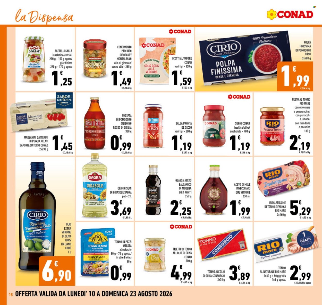 Volantino Conad - 10/8/2026 - 23/8/2026. Pagina 16