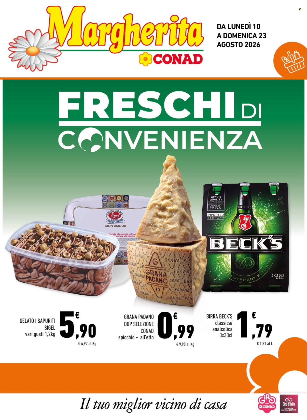 Volantino Margherita Conad - 10/8/2026 - 23/8/2026. Pagina 1