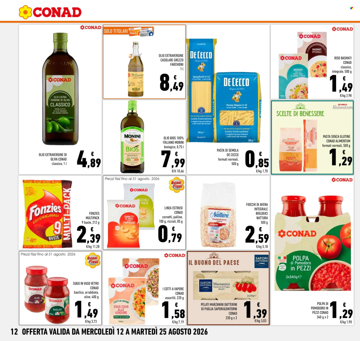 Volantino Conad - 12/8/2026 - 25/8/2026. Pagina 12