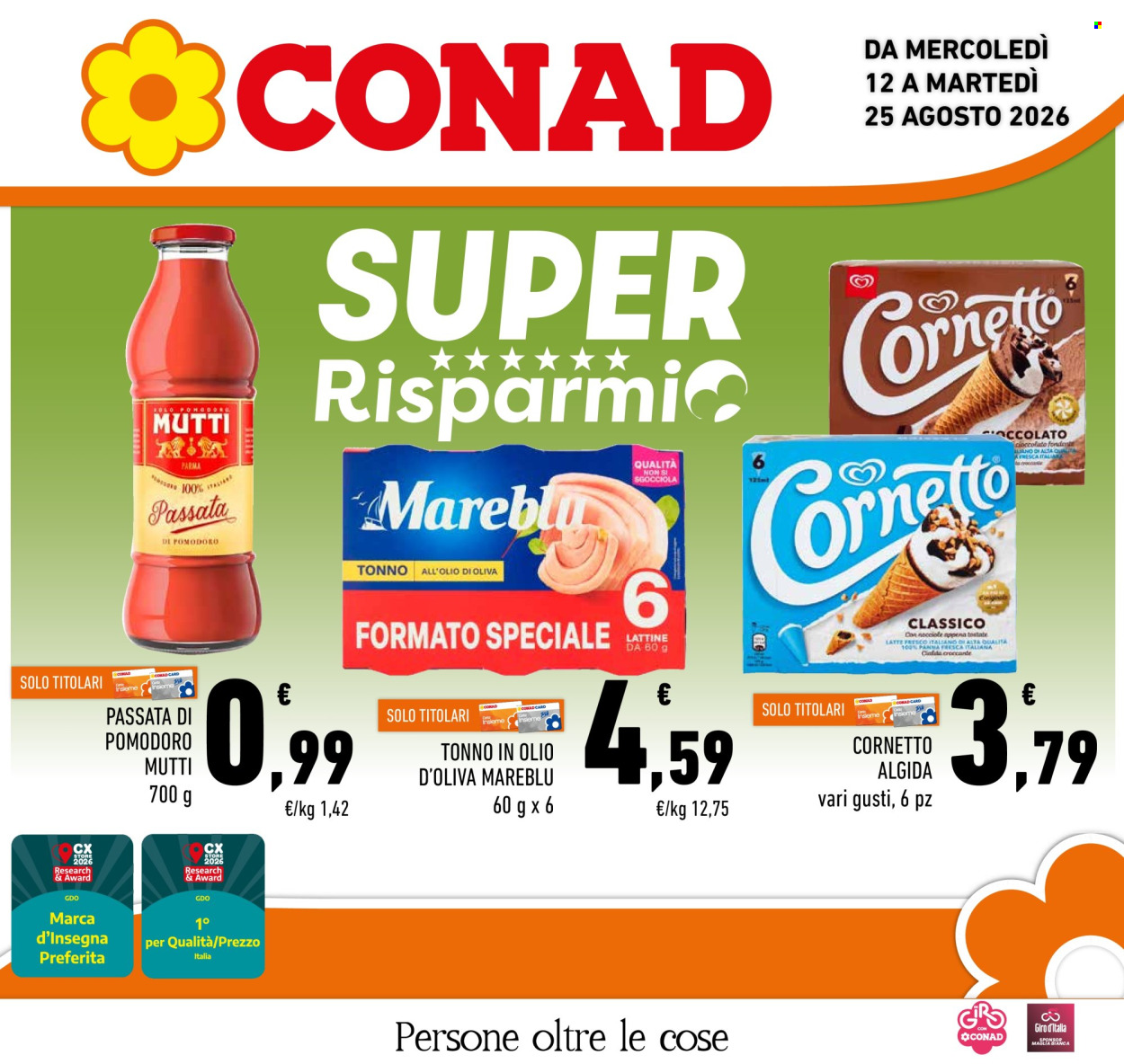 Volantino Conad - 12/8/2026 - 25/8/2026. Pagina 1