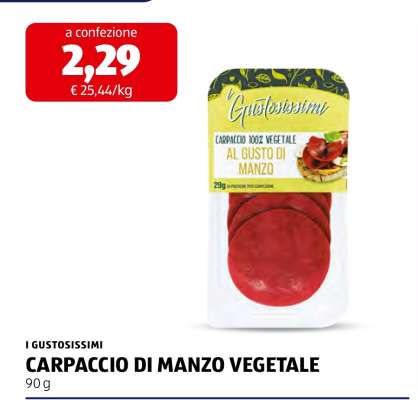 CARPACCIO DI MANZO VEGETALE