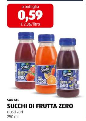 SANTAL SUCCHI DI FRUTTA ZERO