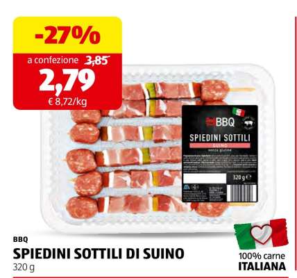 SPIEDINI SOTTILI DI SUINO