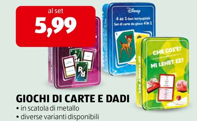 GIOCHI DI CARTE E DADI