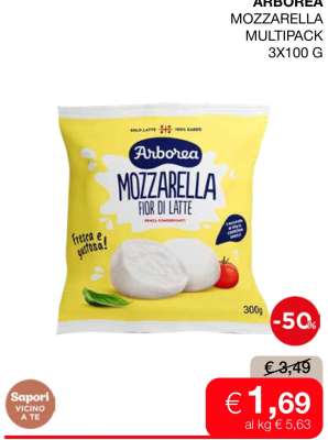 ARBOREA MOZZARELLA MULTIPACK 3X100 G
