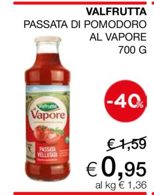 Valfrutta Passata di Pomodoro al Vapore