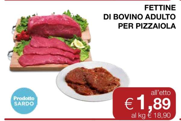Fettine di Bovino Adulto per Pizzaiola