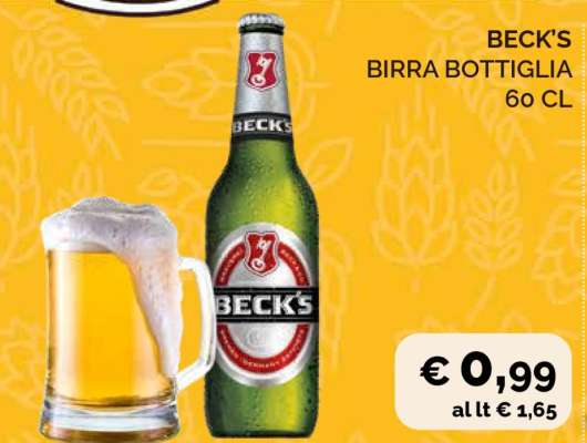 BECK’S BIRRA BOTTIGLIA 60 CL