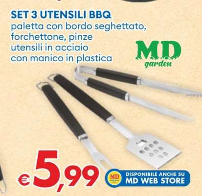 SET 3 UTENSILI BBQ