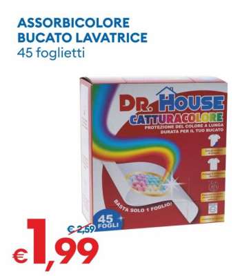 ASSORBICOLORE BUCATO LAVATRICE