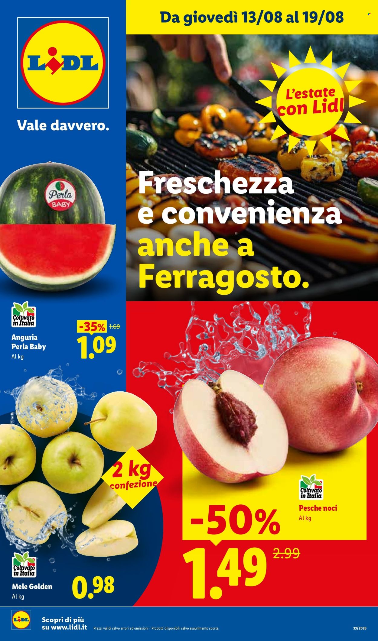 Volantino Lidl - 13/8/2026 - 19/8/2026. Pagina 1