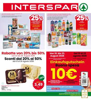 Volantino Interspar - 13/8/2026 - 26/8/2026.