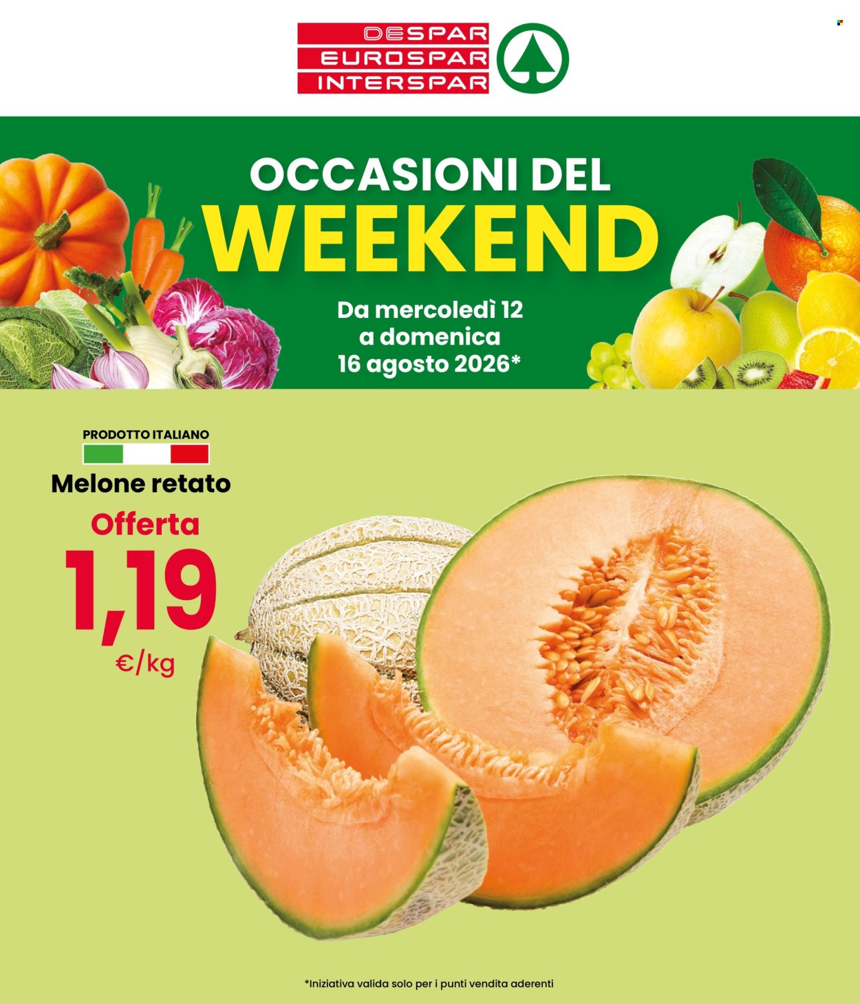 Volantino Eurospar - 12/8/2026 - 16/8/2026. Pagina 1