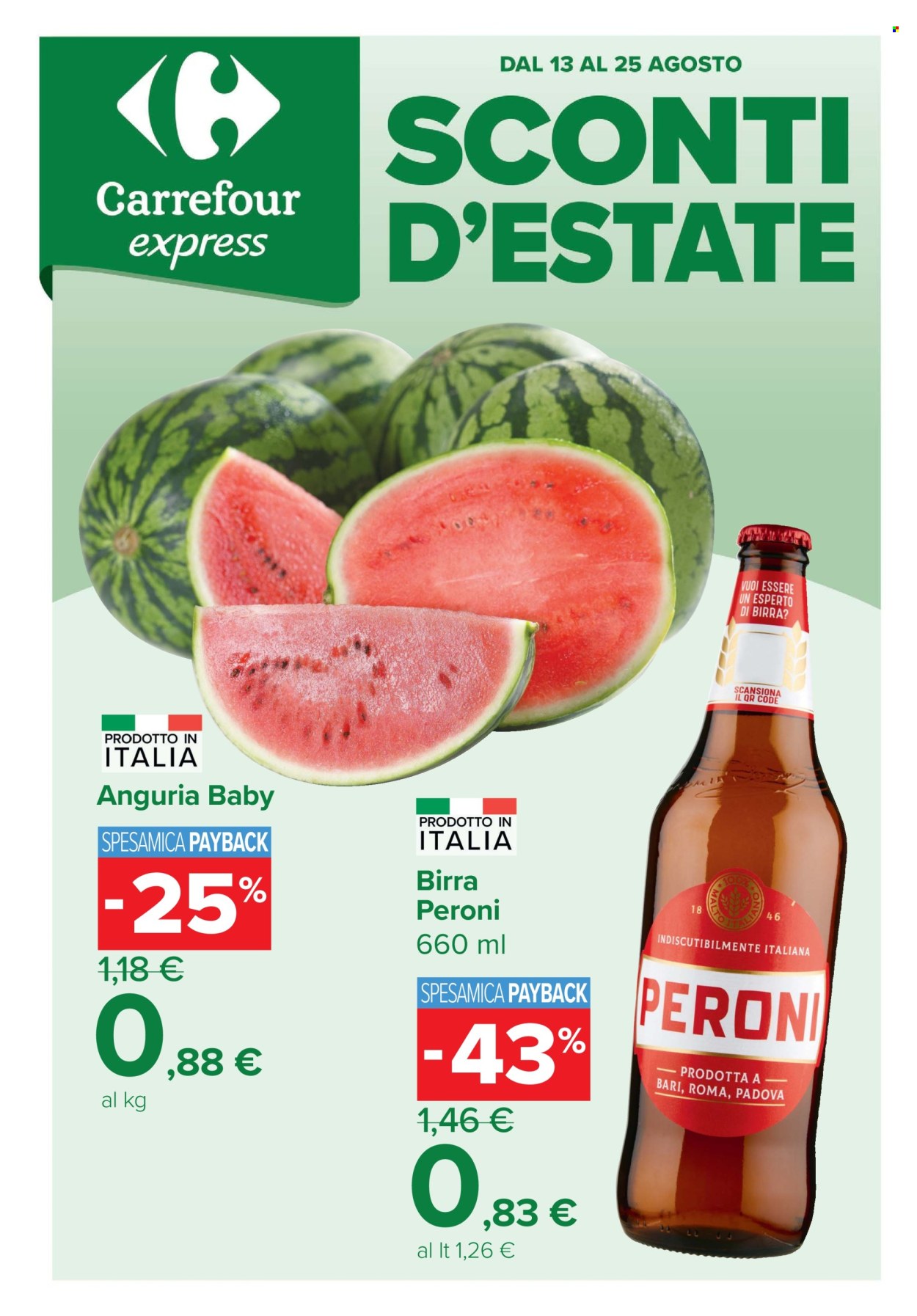 Volantino Carrefour - 13/8/2026 - 25/8/2026. Pagina 1