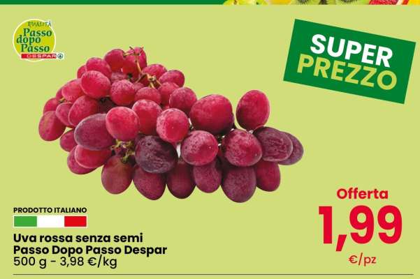 Uva rossa senza semi
