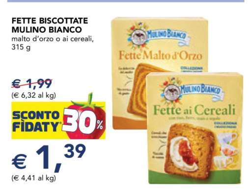 Fette Biscottate Mulino Bianco