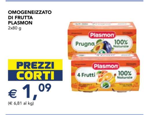 OMOGENEIZZATO DI FRUTTA PLASMON