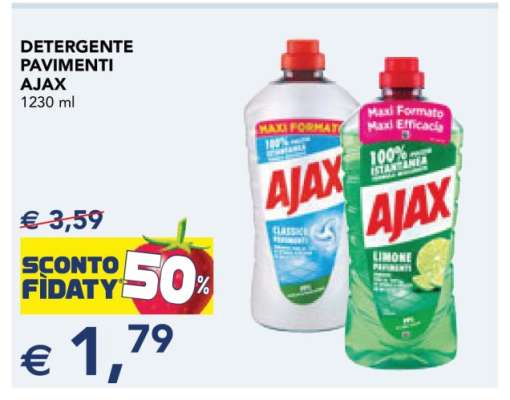 Detergente pavimenti Ajax