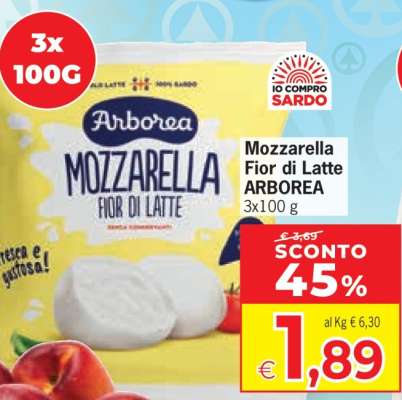 MOZZARELLA FIOR DI LATTE ARBOREA