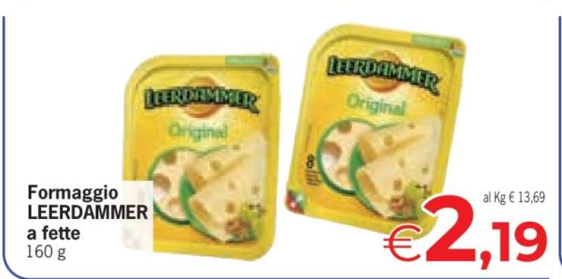 Formaggio LEERDAMMER a fette