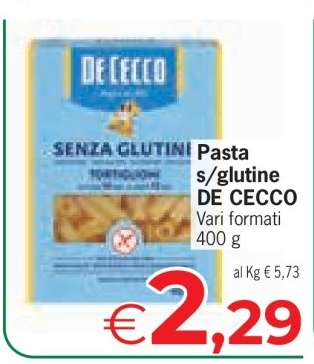 Pasta s/glutine DE CECCO