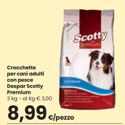 Crocchette per cani adulti con pesce Despar Scotty Premium