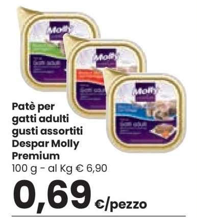 Patè per gatti adulti gusti assortiti Despar Molly Premium